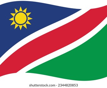 Namibia flag wave. Namibia flag. Flag of Namibia 