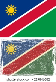 Namibia grunge flag. Vector illustration. Grunge effect can be cleaned easily.
