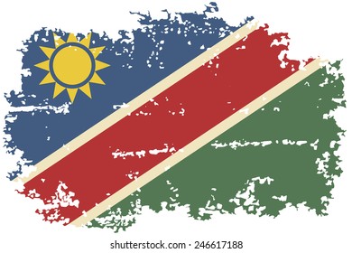 Namibia grunge flag. Vector illustration. Grunge effect can be cleaned easily.