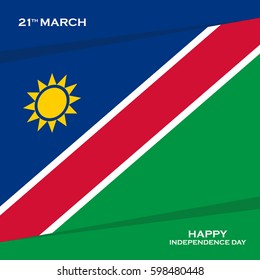Namibia Happy Independence Day, 21 march greeting card. Vector illustration.