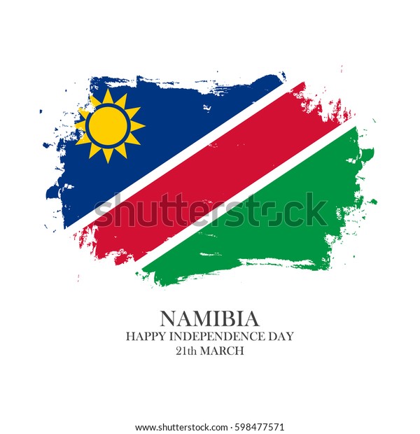 Namibia Independence Day 21 March Greeting Stock Vector (Royalty Free