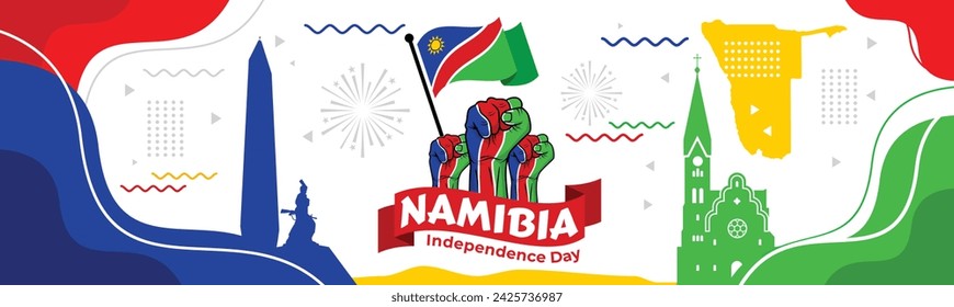 In: Namibia Independence Day Banner. Namibischer Feiertag am 21. März