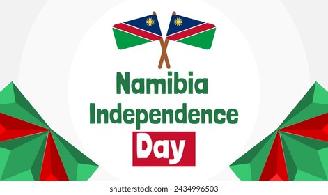 Namibia Independence Day Celebration banner vector illustration