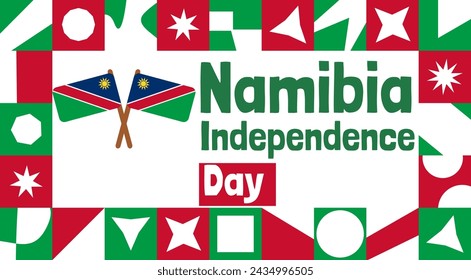 Namibia Independence Day Celebration banner vector illustration