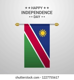 Namibia Independence day hanging flag background