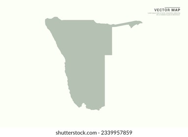Namibia map of green vector modern.