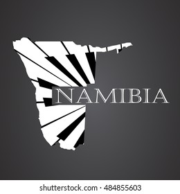 namibia map logo made from piano