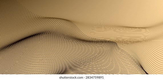 Namibia, the Namib desert, graphic landscape of yellow dunes