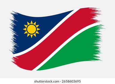 Vector nacional de pinceladas de la bandera de Namibia