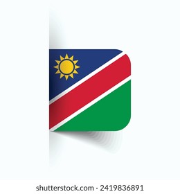 Namibia national flag, Namibia National Day, EPS10. Namibia flag vector icon