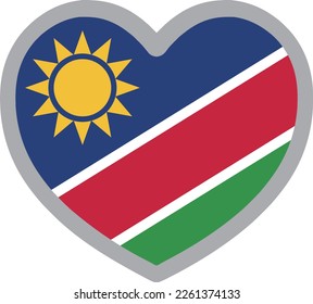 Vector de icono de la bandera nacional de Namibia Material de ilustración