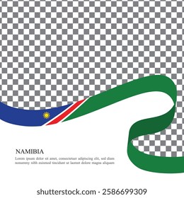 Namibia national flag ribbon stock vector