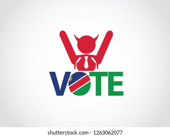 Namibia Podium Evil Politician Celebrate Speech Vote