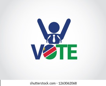 Namibia Podium Politician Celebrate Speech Vote