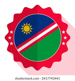 Namibia Qualitätszeichen, Etikett, Zeichen, Taste. Vektorgrafik.
