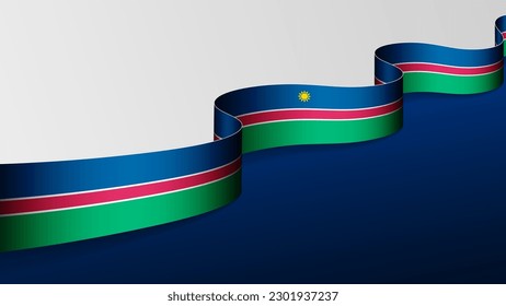 Namibia ribbon flag background. Element of impact for the use you want to make of it.