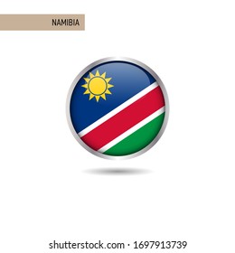 Namibia round flag vector design template