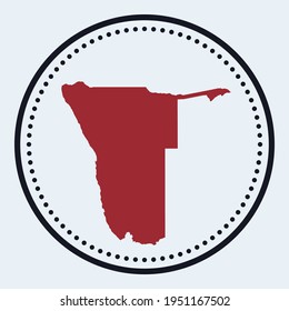 Namibia round stamp. Round logo with country map and title. Stylish minimal Namibia badge with map. Vector illustration.