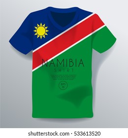 Namibia Shirt : National Shirt Template : Vector Illustration
