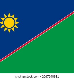Namibia Square Country Flag Icon