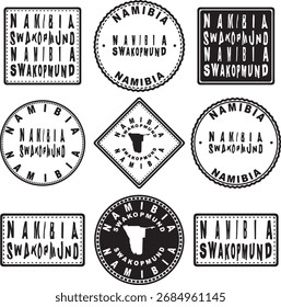 Namibia Swakopmund Round Seal Map Design