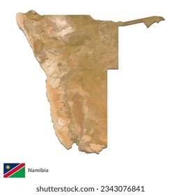 Namibia Topography Country  Map Vector