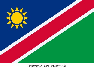 Namibia vector flag. Aftrican country nation sign