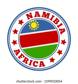 Namibian flag logo. Vector illustration.