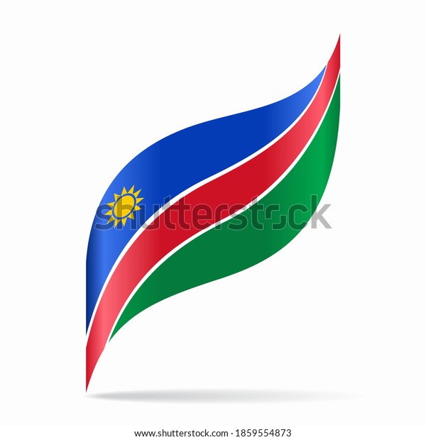 Namibian Flag Wavy Abstract Background Vector Stock Vector Royalty Free Shutterstock