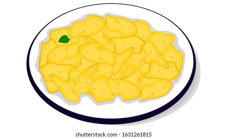 Namkeen Farsan,Papdi Gathiya Chivda indian snacks Vector