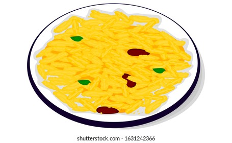 Namkeen Farsan,Poha Chivda Indian Snacks Vector