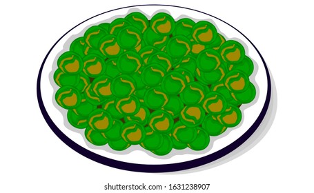 Namkeen Matar,peas Farsan, Chivda indian snacks Vector