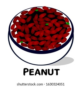 Namkeen peanut indian snacks Vector