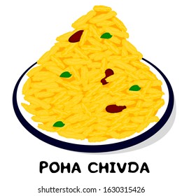 Namkeen Poha Chivda Indian Snacks Vector