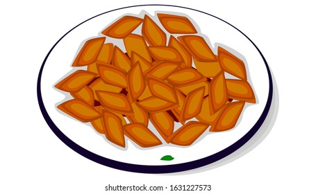 Namkeen Shakarpara Farsan,Chivda indian snacks Vector