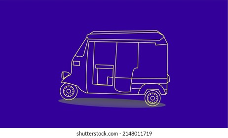 Namma Chennai Namma Auto Vector Illustration