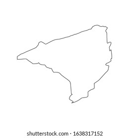 Nampula region map in Mozambique country