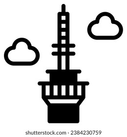 Namsan Tower icon illustration, for UIUX, Infographic, etc