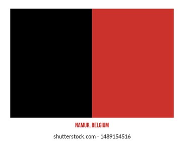 Namur Flag Vector Illustration on White Background. Provinces Flags of Belgium.