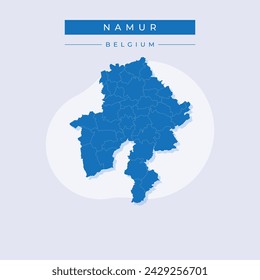 Namur Map, Belgium country map, showing its states and cities, with name World map, vector, EPS, illustrator, Outline, Government, politics, tourists, tourism
