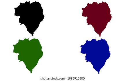 Namyangju-si city silhouette map in South Korea