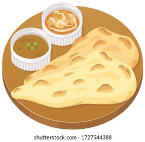 Nan curry set : vector illustration