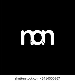 NAN letter monogram typography logo vector