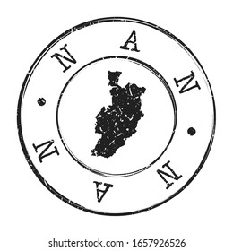 Nan, Thailand Map Postmark. A Silhouette Postal Passport. Stamp Round Vector Icon. Vintage Postage Designs.