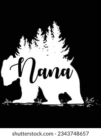 Nana bear EPS file for cutting machine. You can edit and print this vector art with EPS editor.