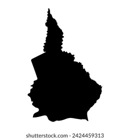 Nana Grebizi prefecture map, administrative division of Central African Republic.