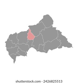 Nana Grebizi prefecture map, administrative division of Central African Republic.