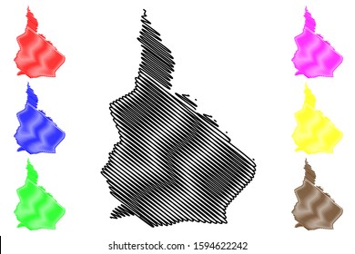Nana-Grebizi Prefecture (Prefectures of the Central African Republic, CAR) map vector illustration, scribble sketch Nana Grebizi map