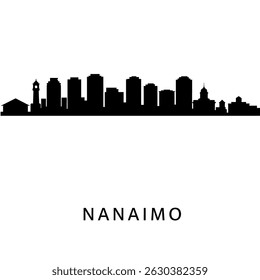 Nanaimo BC Skyline with Cityscape, and Canada.
