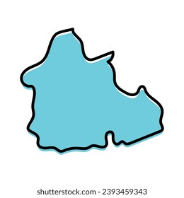 The  Nana-Mambere State of the Central African Republic map illustration